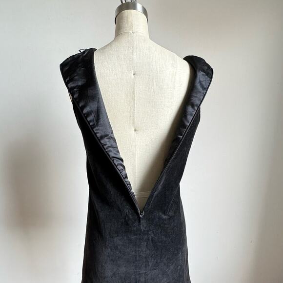 REFORMATION Vintage Rework Cotton Velvet Mini lbd Dress - Picture 5 of 9
